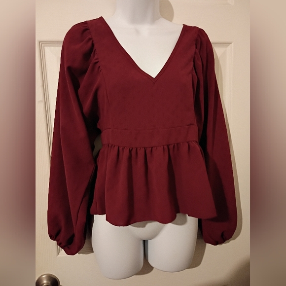 SHEIN Maroon Red ♥️ Top - Picture 1 of 8